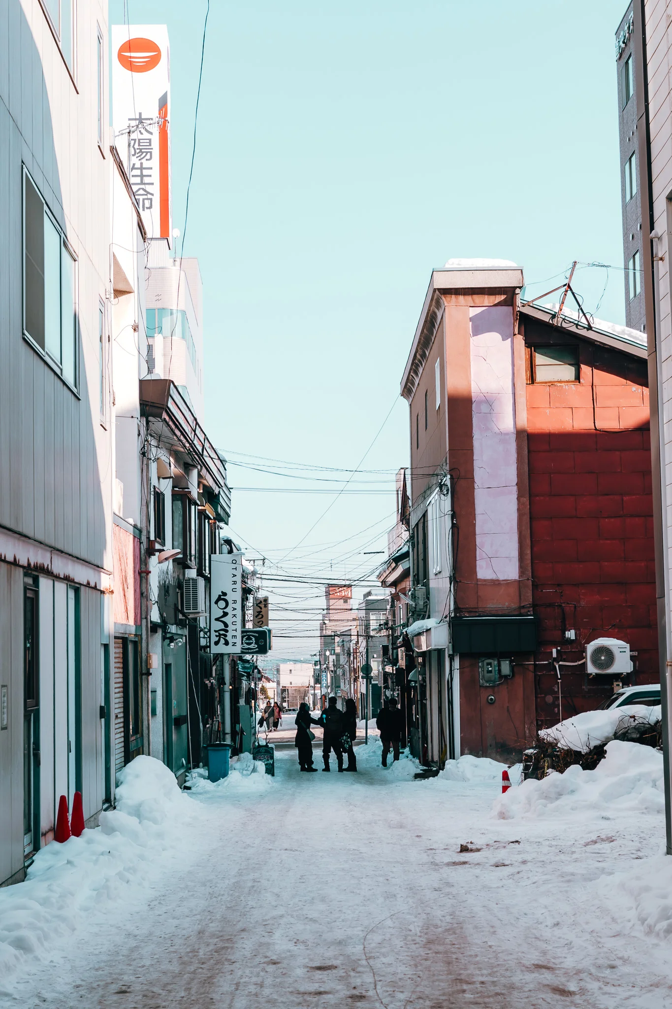 小樽の雪道